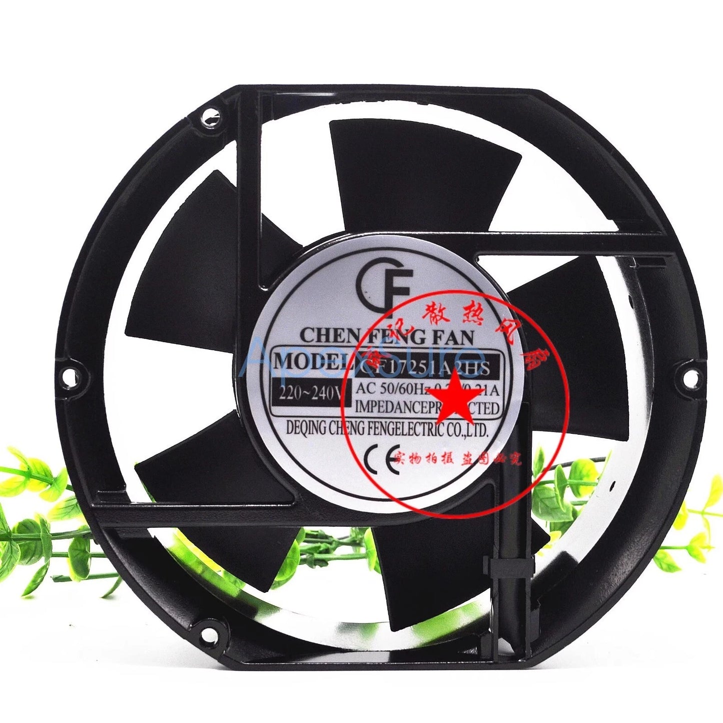 CF CF17251A2HS 220~240VAC 172*150*51MM Aluminum Frame AC Cooling Fan
