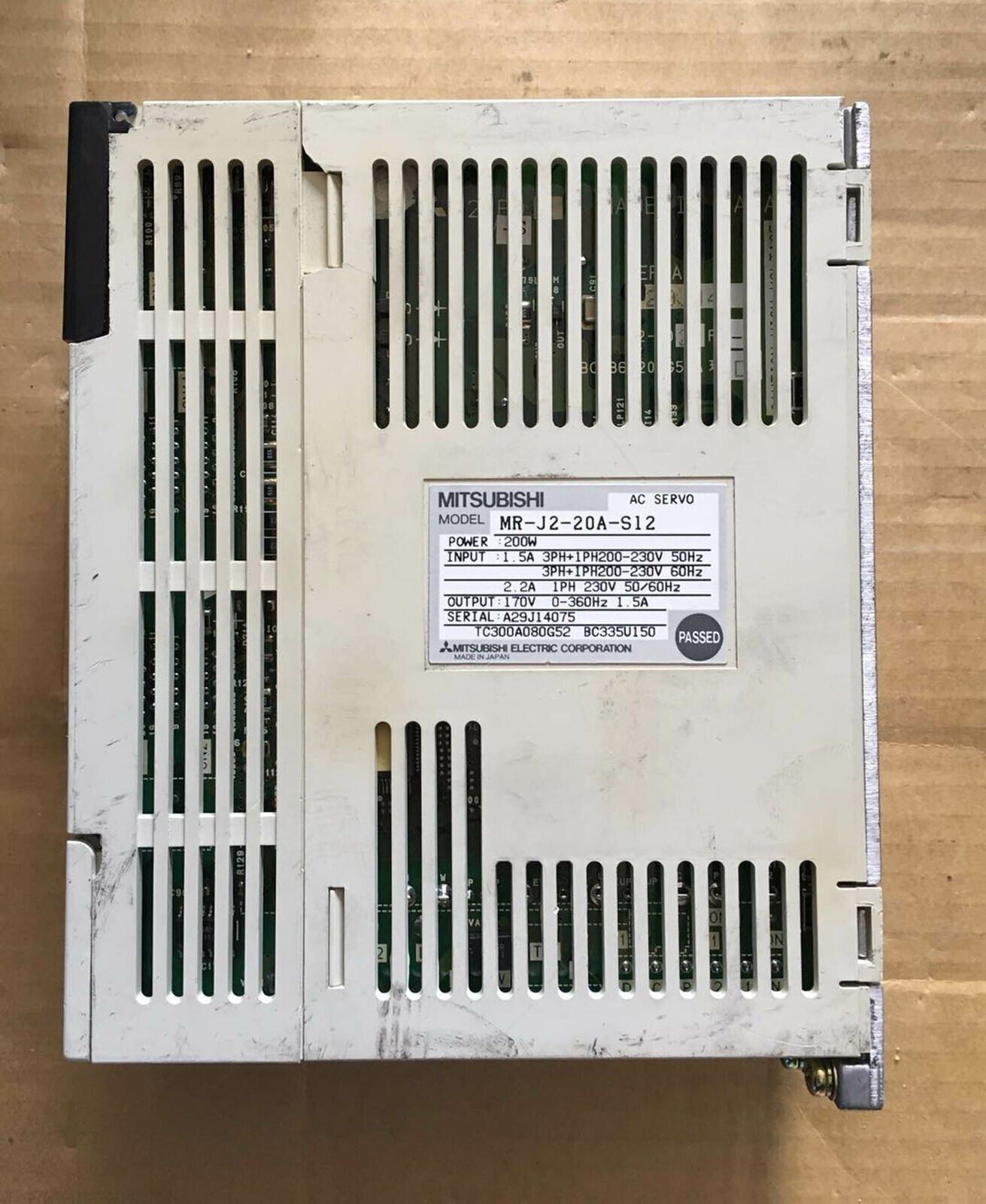 Mitsubishi servo drive MR-J2-20A-S12: Used in Good Condition - MITSUBISHI