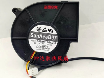 Sanyo 109BM12GC2-3 9733 DC12V 0.68A 9CM 3-Pin Turbo Cooling Fan