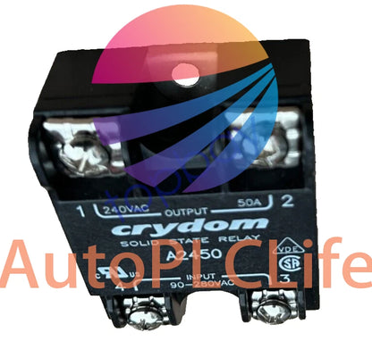 Crydom A2450 solid state relay 90-280 volt input panel mount 240 volt output 50A