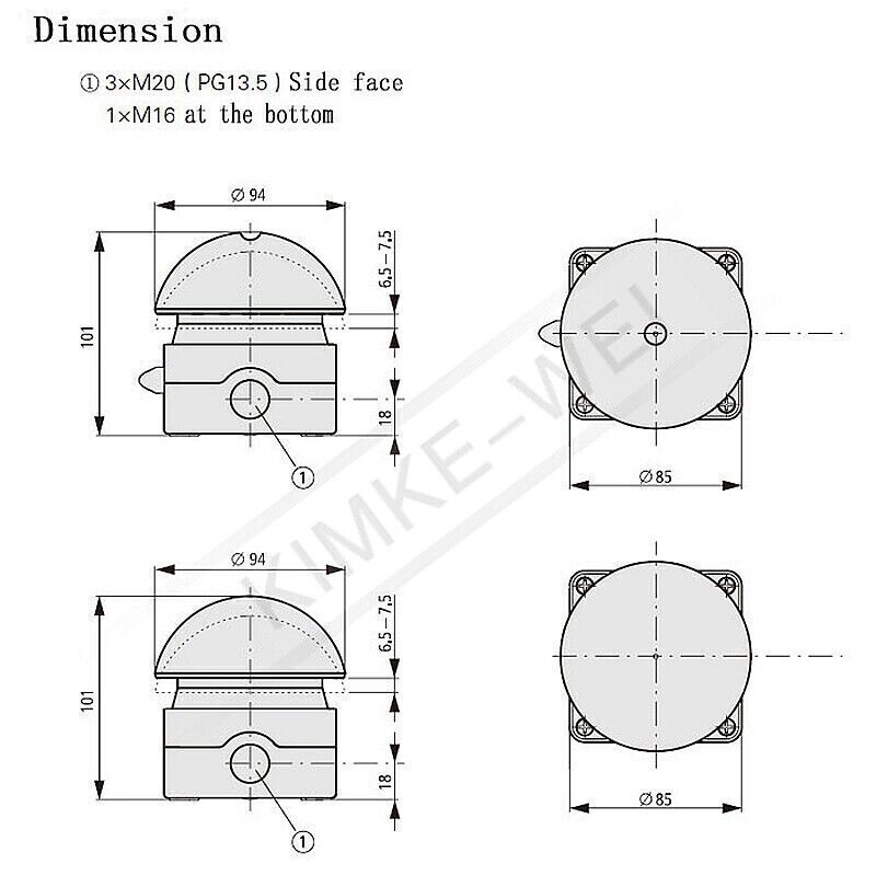 1PC Emergency Stop Button Actuator Palm Switch FAK-S/KC11/I - FAK