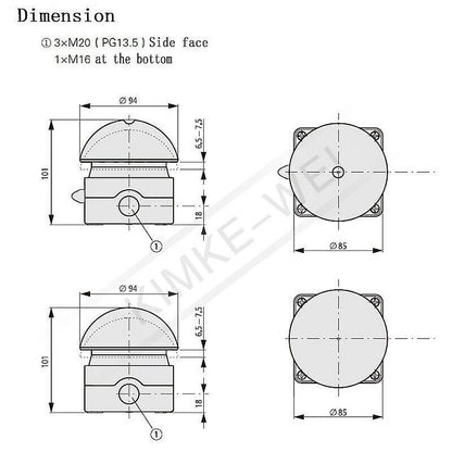 1PC Emergency Stop Button Actuator Palm Switch FAK-S/KC11/I - FAK