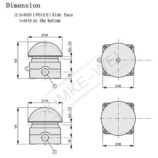 1PC Emergency Stop Button Actuator Palm Switch FAK-S/KC11/I - FAK