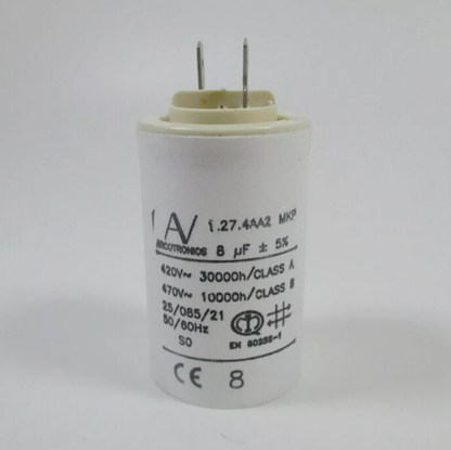 AV ARCOTRONICS 8uF 420V/470V MKP Capacitor - AV ARCOTRONICS
