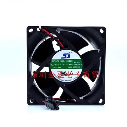 SJ SA240832BS DC24V 0.82A 80*80*32MM 2-pin Inverter Cooling Fan