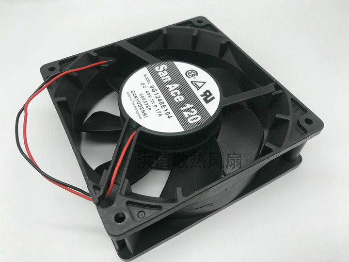 Sanyo 9G1248E104 12038 DC48V 0.17A 12 cm 2-wire cooling fan