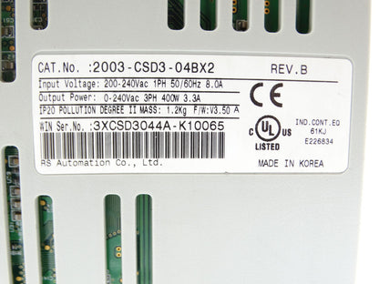 Allen Bradley SERVO DRIVE 2003-CSD3-04BX2 - ALLEN BRADLEY