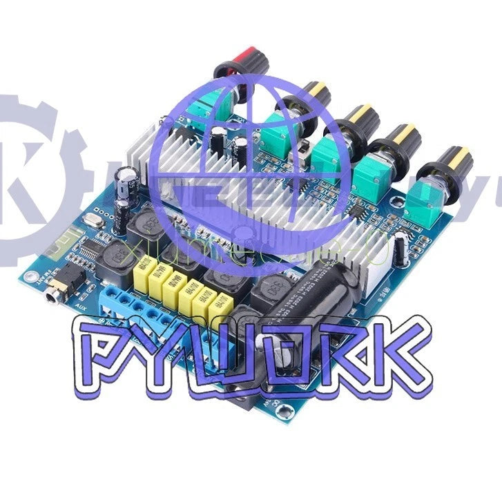 DC 12-24V Bluetooth 5.0 TPA3116D2 Digital Audio Amplifier Board 100W+50W+50W
