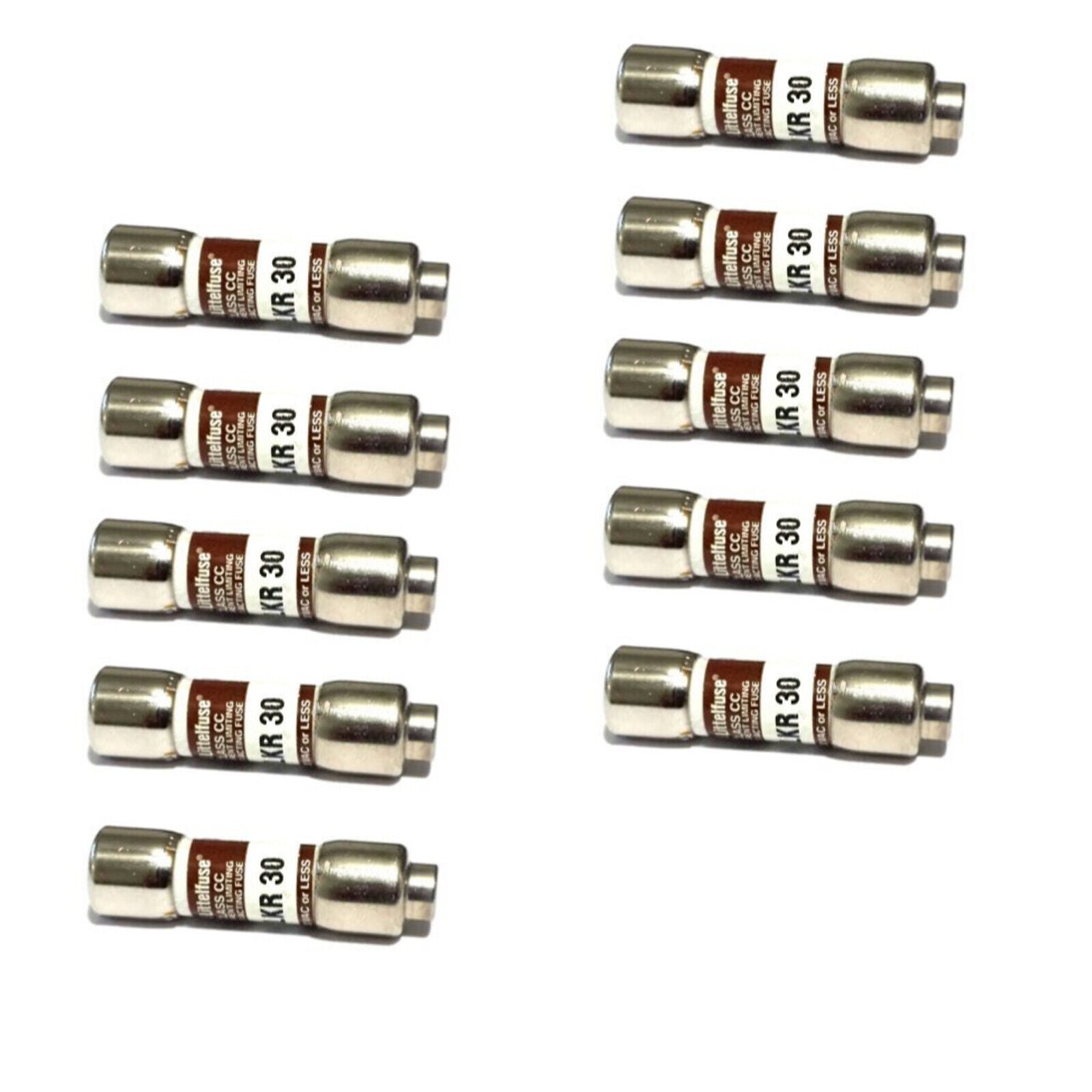 10PCS Littelfuse KLKR 30 30A 600VAC Fuses - LITTELFUSE