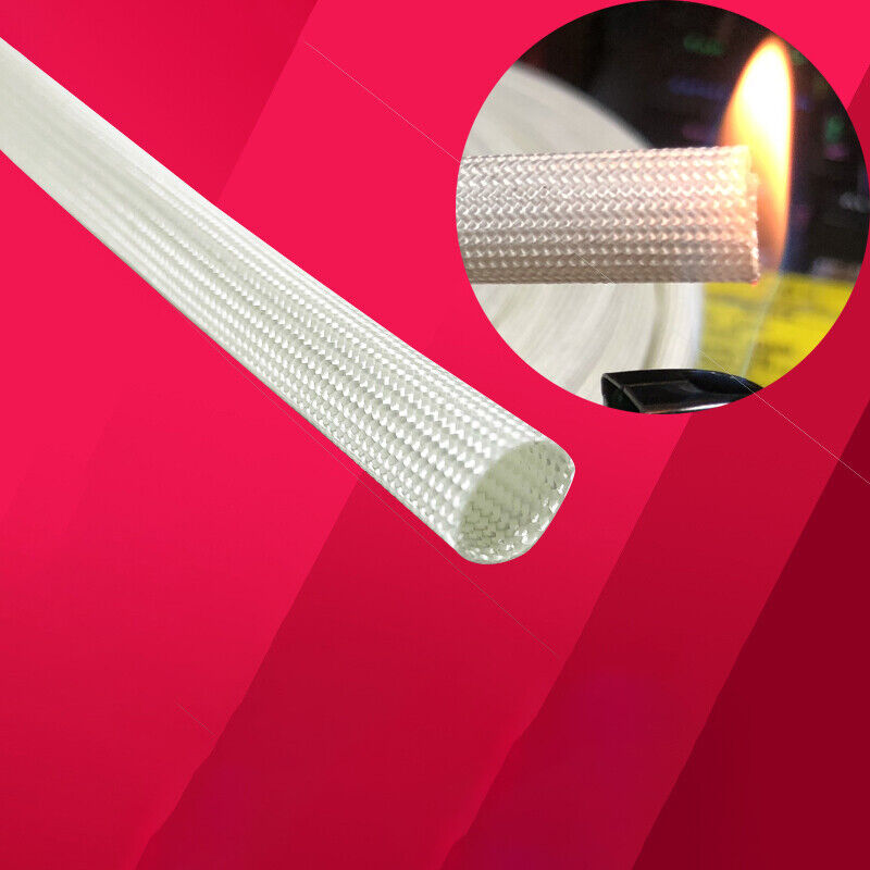 50m HTG Fiberglass Sleeving Tube Protector - 600℃ High Temp Casing - HTG
