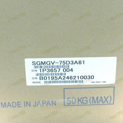 Yaskawa SGMGV-75D3A61 In Box Fast - YASKAWA