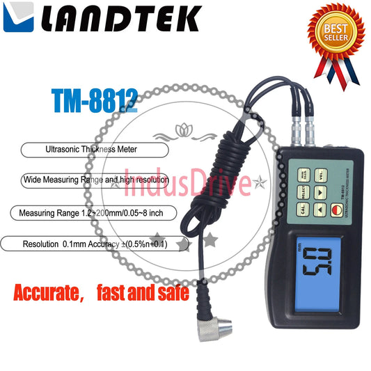 LANDTEK TM-8812 Ultrasonic Wall Thickness Gauge Meter Tester Steel