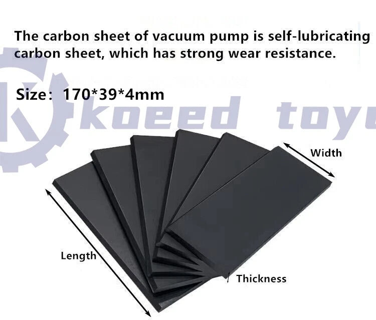 4Pcs./Set For KVT3.60/3.80 Pump Carbon Vanes WN124-034 170*39*4mm~