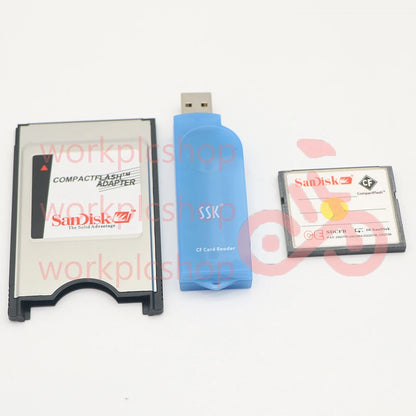 1PCS Reader FANUC 512M CF Compact Flash Card+CF-PCMCIA Adapter+SSK #US