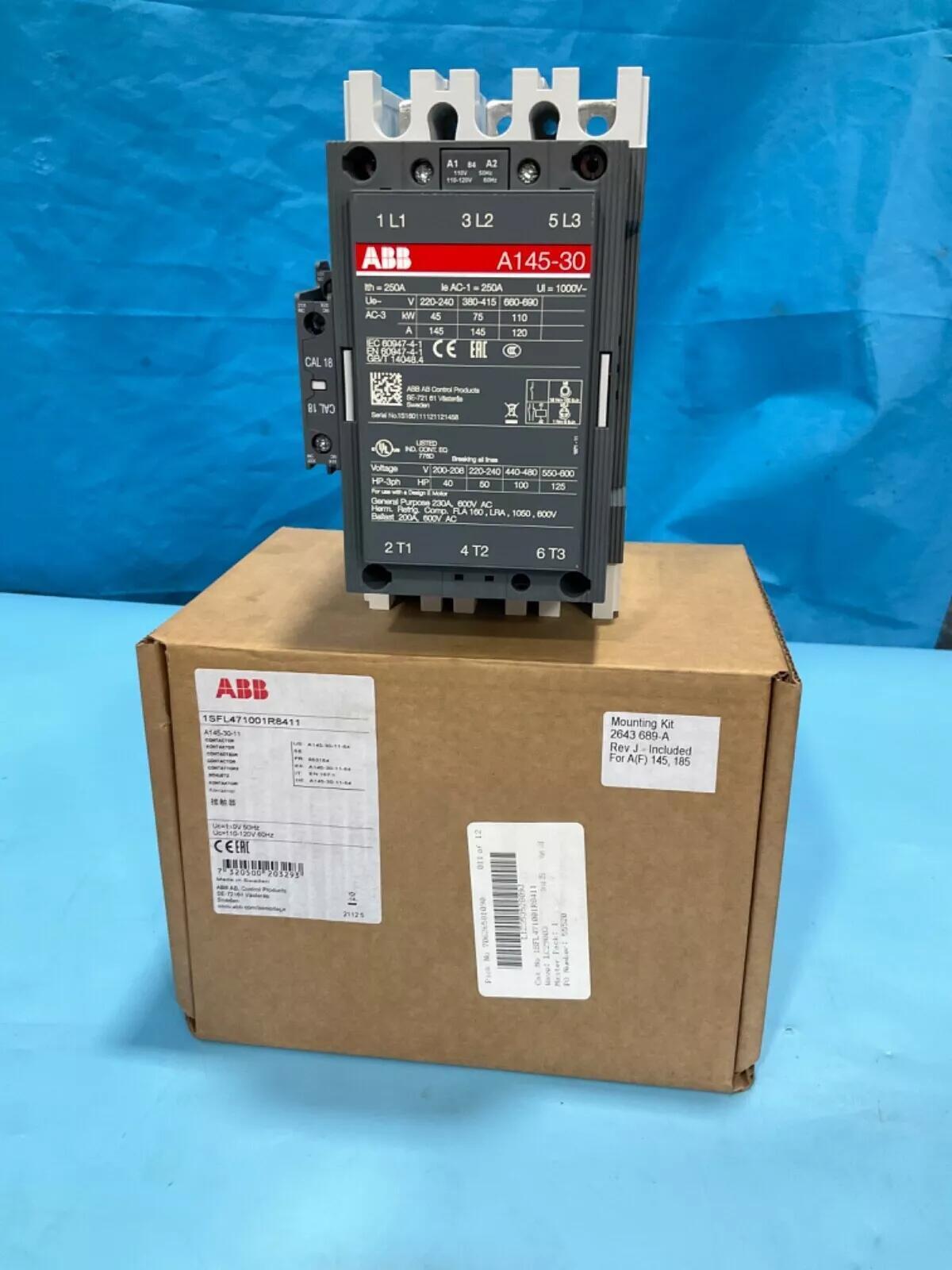 new   ABB A145-30-11 AC contactor ping ABB