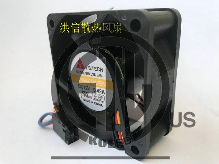 1PC Y.S.TECH 6025 NYW06025012BSS Cooling Fan DC12V 0.42A 6CM 3pin