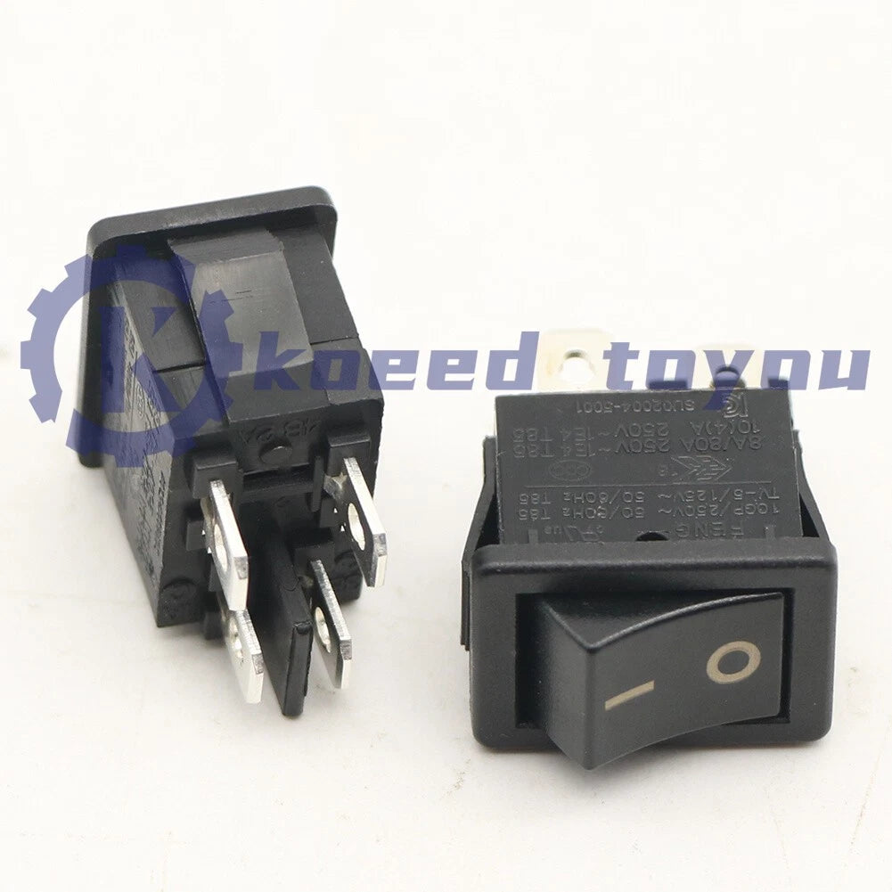 1PC RONG FENG RF-1003 TV-5 Rocker Switch 4 Pins 2 Positions 10A 250VAC T85