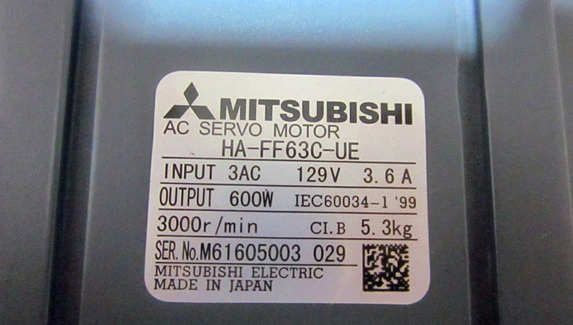 1PC MITSUBISHI AC SERVO MOTOR HA-FF63C-UE FREE