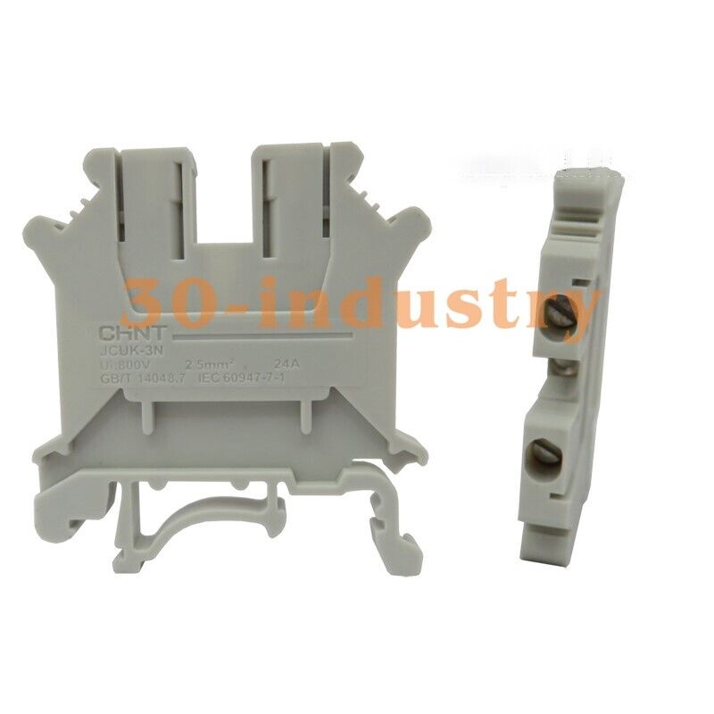 100PCS Box CHNT JCUK-3N Combination Rail Type Terminal Blocks - CHNT