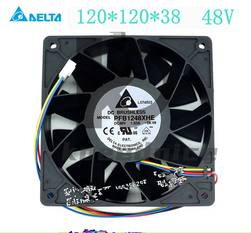 1 PCS Delta Fan PFB1248XHE 48V 1.92A 12038 12CM 4-Pin Double Ball cooling fan