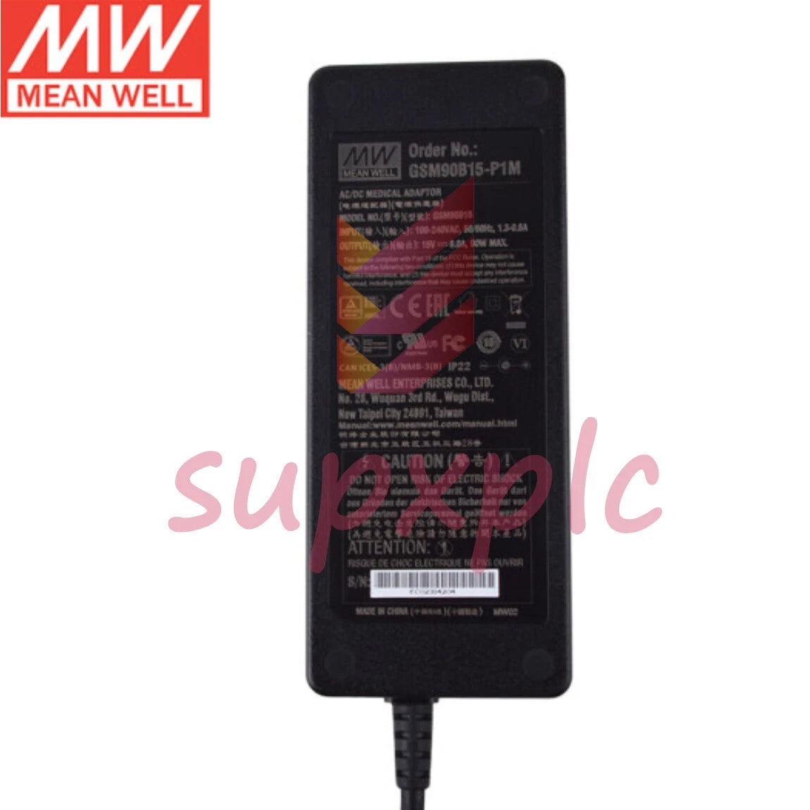 MEANWELL Medical Power Supplies Adapters GSM90B15-P1M 15V 6A