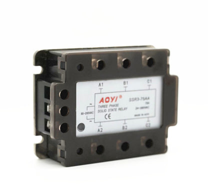new AOYI Three-phase Solid State Relay SSR3-75AA AC-AC 80-250V/24-380V AC - AOYI
