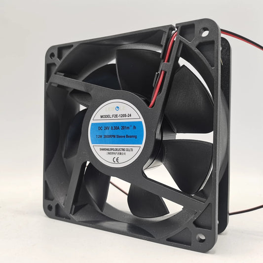 LEIPOLE F2E-120S-24 12038 24V 0.3A 12CM 2-Wire Cooling Fan