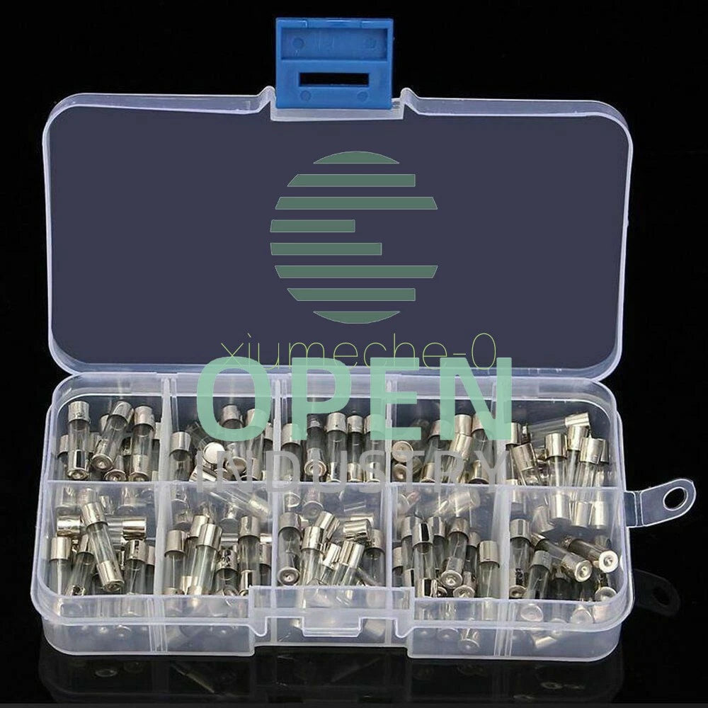 100pcs 5x20mm Quick Blow Electrical Glass Fuses Fast-Blow Acting Assorted