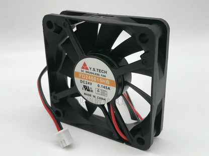 1pcs Y.S.TECH FD246015HB 6CM DC24V 0.145A 2-wire inverter cooling fan