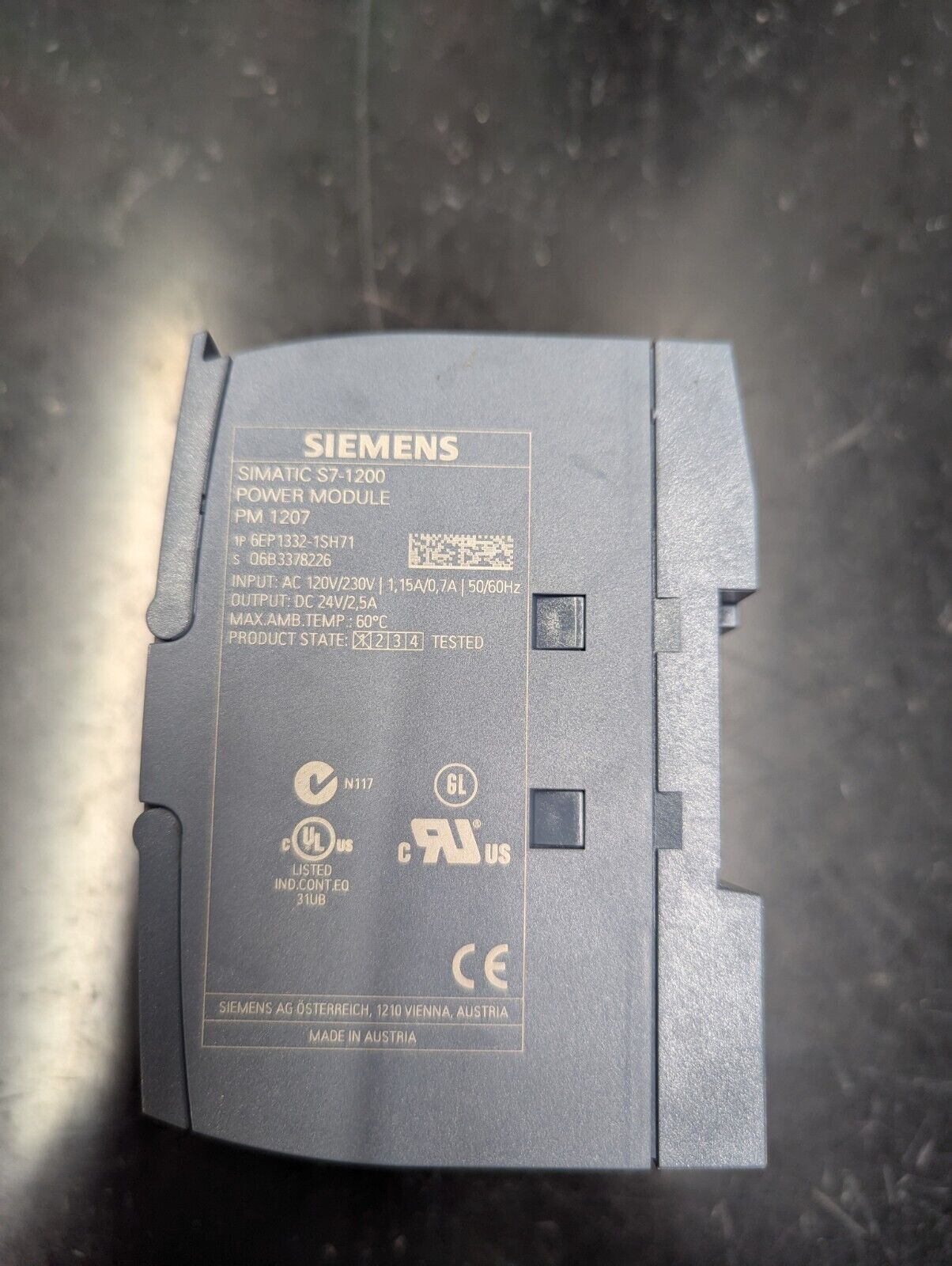 used Siemens PM 1207 Simatic S7-1200 Power Supply Module 6EP1332-1SH71