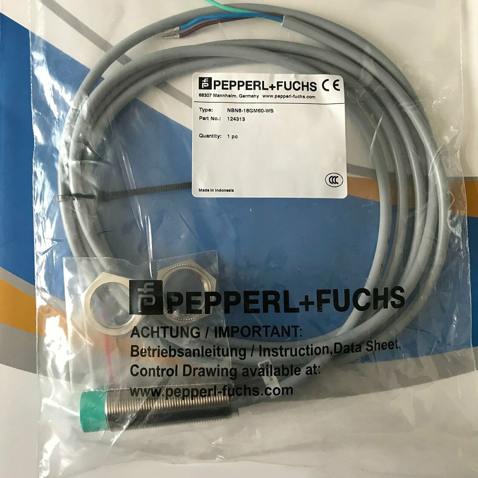 Pepperl+Fuchs NBN8-18GM60-WS Proximity Switch Sensor Fast Ship - PEPPERL+FUCHS