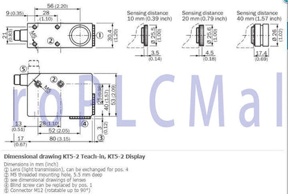 1PC~SICK KT5W-2P2116 Contrast Sensors PNP ~