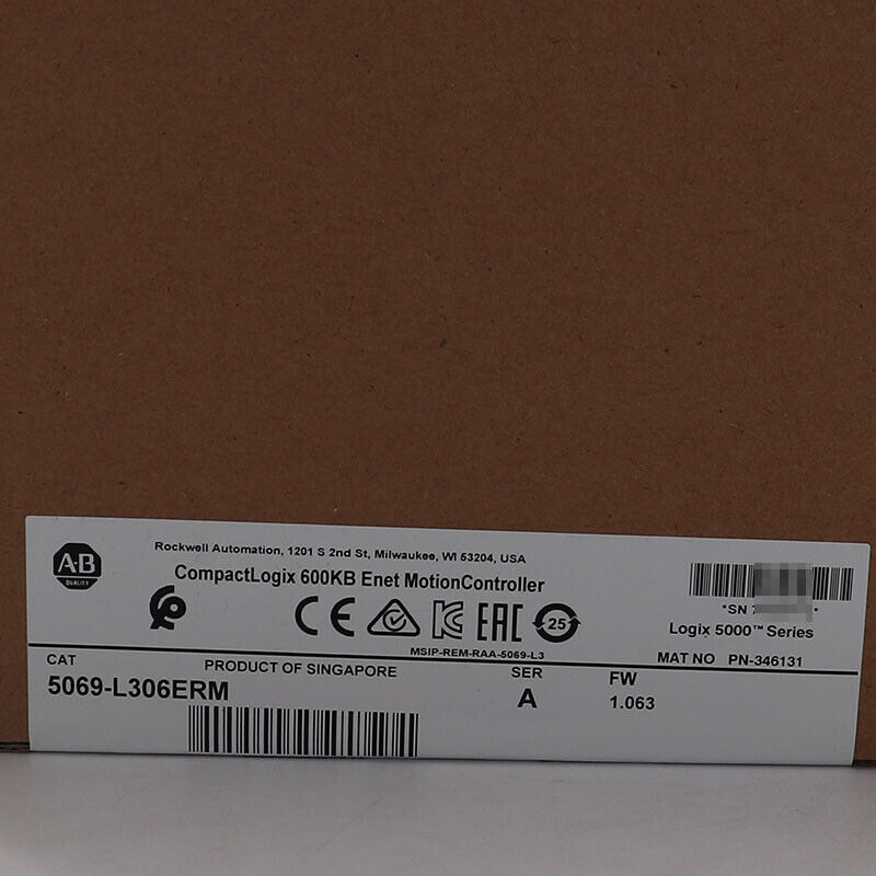 Allen-Bradley 5069-L306ERM CompactLogix 600KB Factory Sealed - ALLEN-BRADLEY