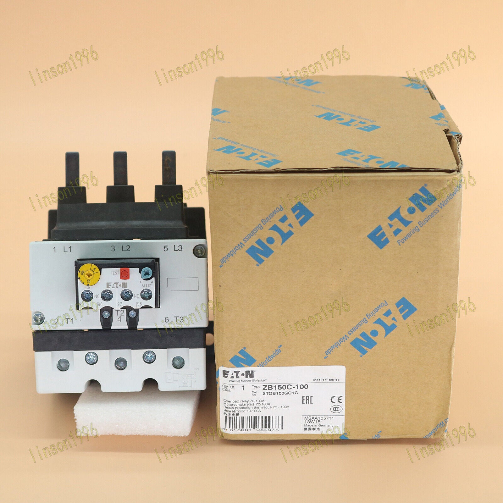 new 1PC  Eaton MOELLER overload relay  ZB150C-100 70-100A ship Eaton