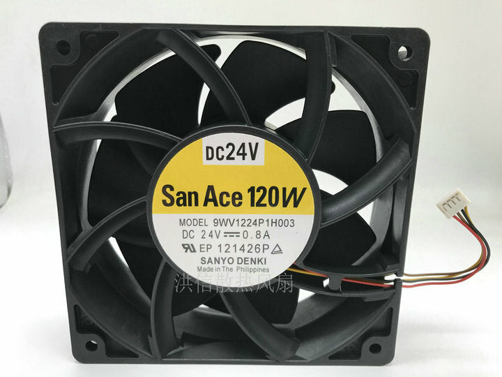 1pcs SANYO 9WV1224P1H003 24V 0.8A 12038 12CM cpu inverter cooling fan