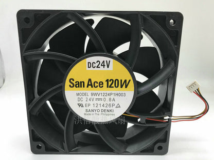 1pcs SANYO 9WV1224P1H003 24V 0.8A 12038 12CM cpu inverter cooling fan