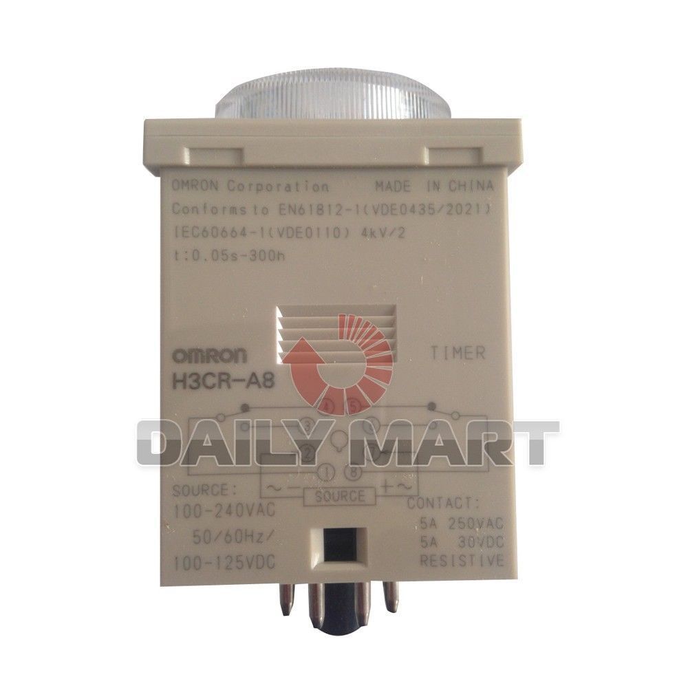 new OMRON H3CR-A8 H3CRA8 100-240VAC 100-125VDC INPUT TIMER RELAY, SHIP - OMRON