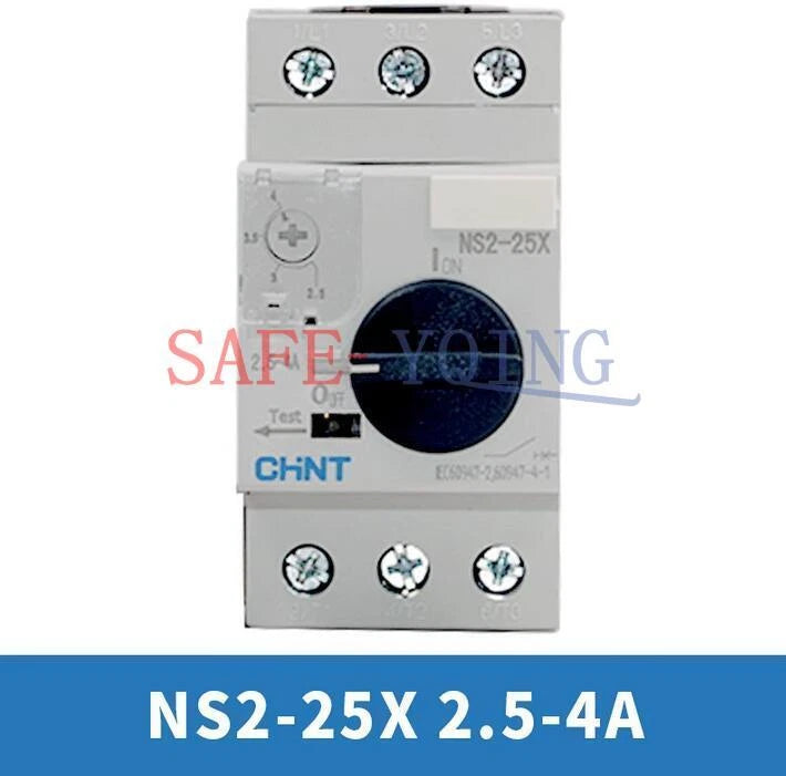 1PCS CHNT motor starter knob type NS2-25X overload short circuit protection