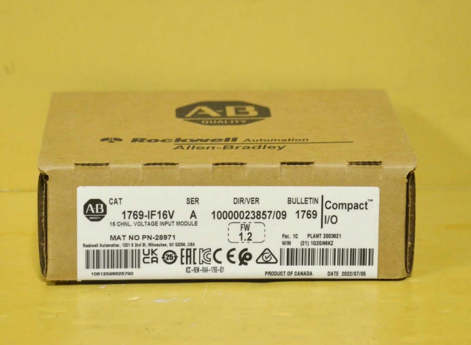 Allen-Bradley 1769-IF16V Compact 16 Channel Input Module NEW - ALLEN-BRADLEY