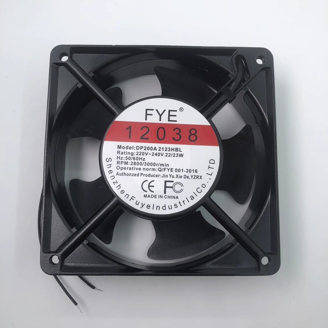 FYE 12038 DP200A 2123HBL 220V-240V 22/23W 12CM Cooling Fan