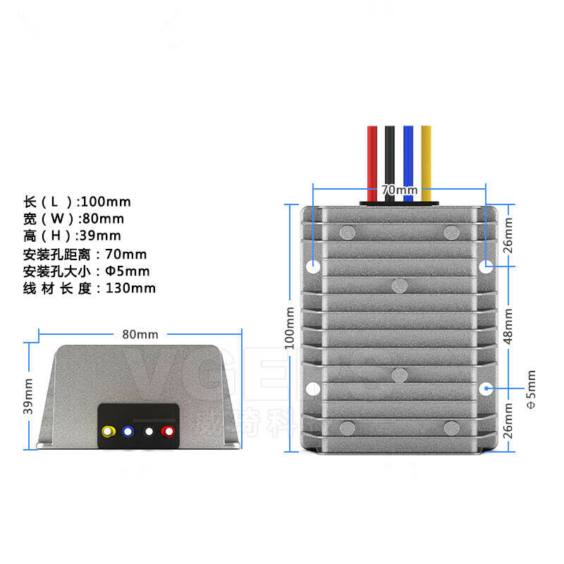new 9-36V to 12V 20A 240W isolated Waterproof power converter 12V/24V to 12V DC-DC - KOEED