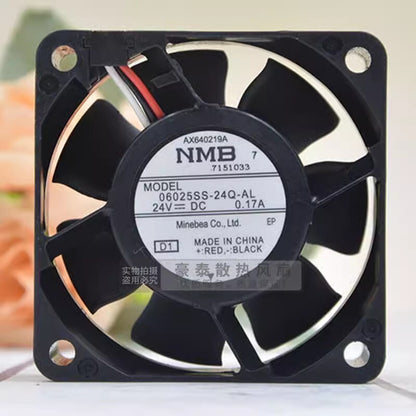 NMB 06025SS-24Q-AL 6025 DC24V 0.17A 3-Wire Silent Cooling Fan