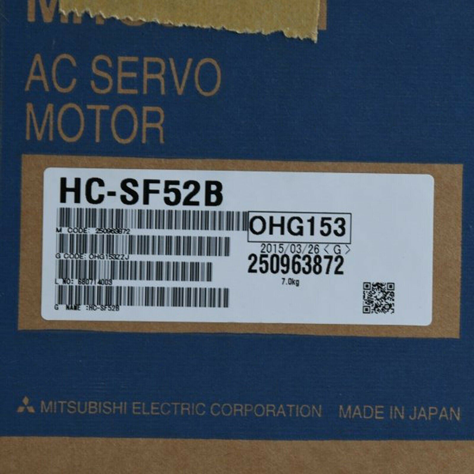 Mitsubishi HC-SF52B Servo Motor 1-year warranty - MITSUBISHI
