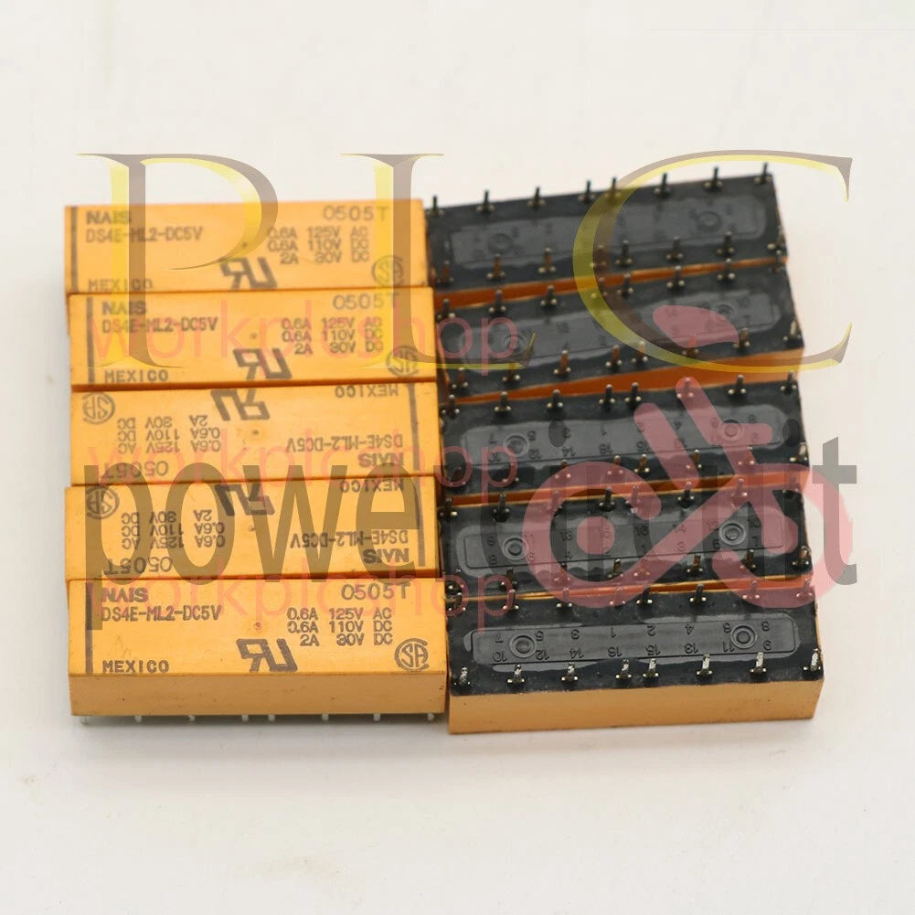 (10PCS) DS4E-ML2-DC5V 5VDC Signal Relay 0.6A 125VAC 16Pins 4PDT