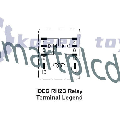 IDEC RH2B-U-DC12V General Purpose Relay, 10A Contacts, DPDT, 1 Box of 10 pieces#