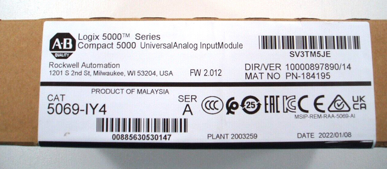 Allen Bradley 5069-IY4 Input Module - ALLEN BRADLEY