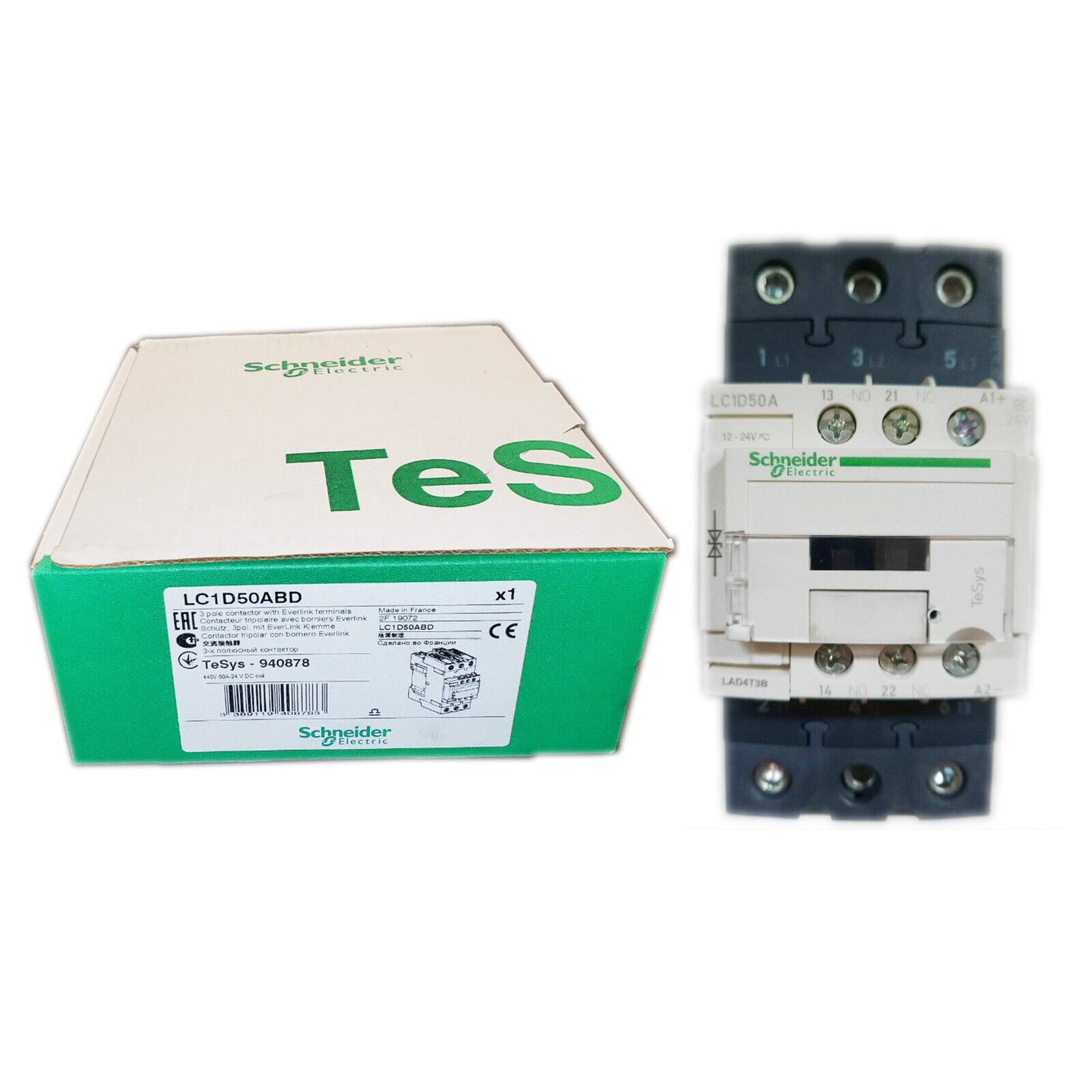 SCHNEIDER CONTACTOR LC1D50ABD - SCHNEIDER