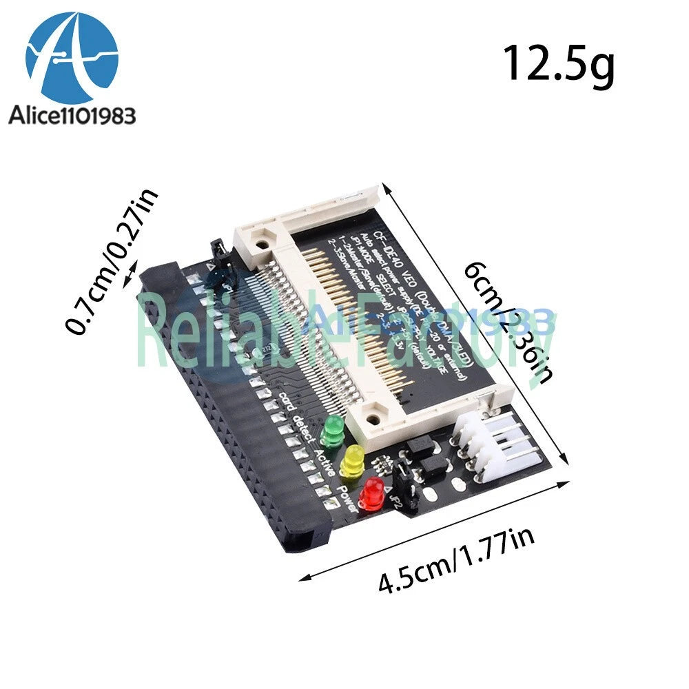 Compact Flash CF to 3.5 Female 40 Pin IDE Bootable Adapter Converter Card