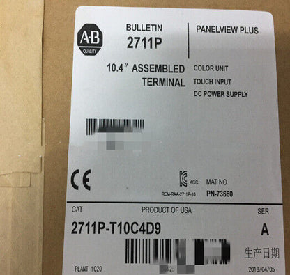 Allen Bradley 2711P-T10C4D9 PanelView Plus 6 1000 10.4" Terminal - 10.4-inch 1000nit 4K UHD Display with 10-bit Color, 2000:1 contrast ratio, Mobile-Friendly Design, Energy Efficient - ALLEN BRADLEY