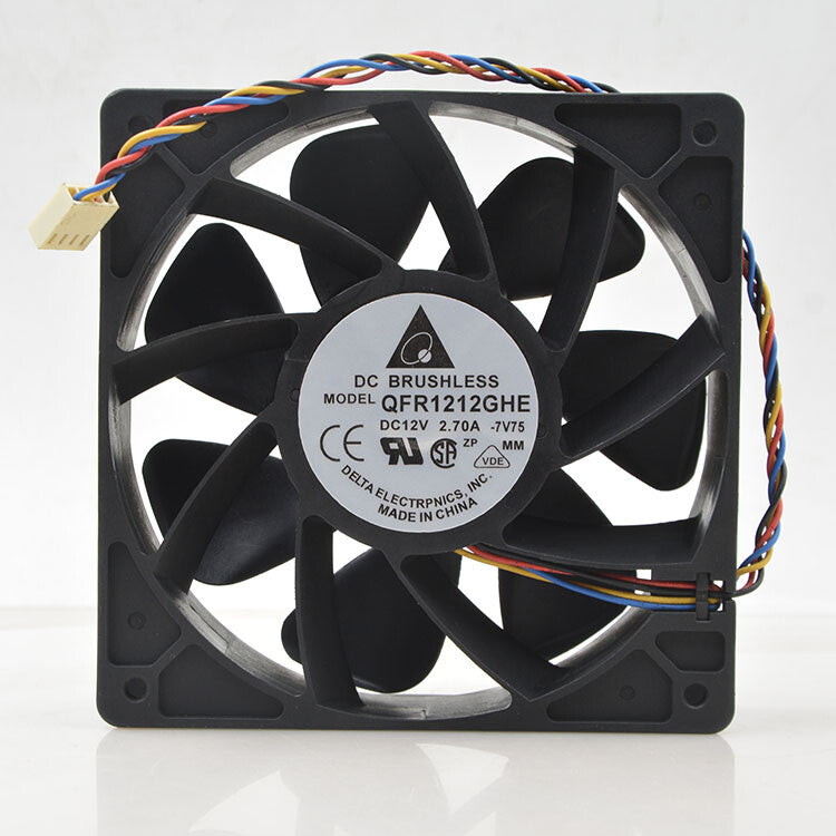1pcs Delta QFR1212GHE 12cm 12v 2.70A 12038 s7 S9 E9 T9 6000 rotary fan 4pin